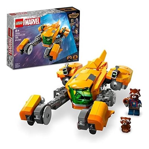 LEGO Marvel Baby Rocket’s Ship 76254 from Guardians of the Galaxy 3 Featuring Rocket Raccoon Minifigures, Collectible Super Hero Buildable Spaceship Toy Gift for Kids Ages 8 and up