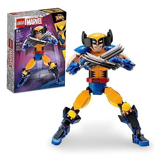 LEGO Marvel Wolverine Construction Figure 76257 Buildable Marvel Action Figure, Fully Jointed Marvel Collectible with 6 Claw Elements for Play and Display, X-Men Super Hero Gift for Kids Ages 8-12