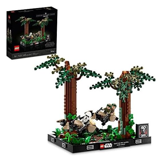 Lego Star Wars Endor Speeder Chase Diorama 75353 Home Décor Building Set for Adults, Classic Collectible with Luke Skywalker and Princess Leia Minifigures, Fun Birthday Gift for Star Wars Fans
