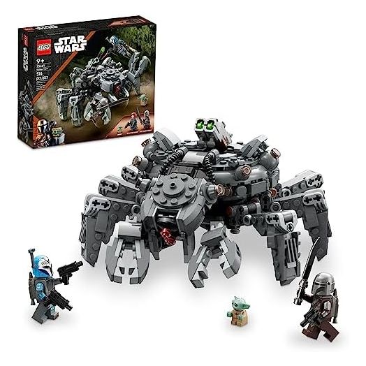 LEGO Star Wars Spider Tank 75361, Building Toy Mech from The Mandalorian Season 3, Includes The Mandalorian with Darksaber, Bo-Katan, and Grogu 'Baby Yoda' Minifigures, Gift Idea for Kids Ages 9+