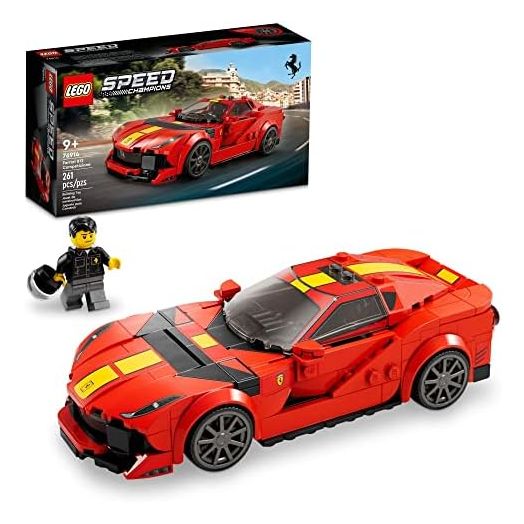 LEGO Speed Champions 1970 Ferrari 512 M Toy Car Model Building Kit 76914 Sports Red Race Car Toy, Collectible Set with Racing Driver Minifigure