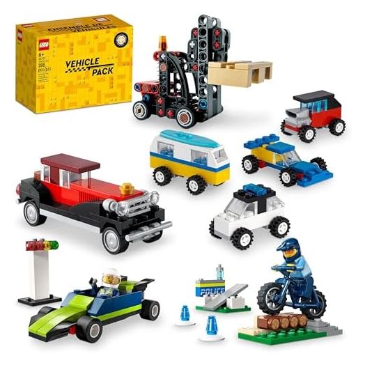 LEGO Creator Vehicle Pack 66777 Collectible Car Set with Buildable Car Toys, Great Party Favors for Goodie Bags or Stocking Stuffers for Boys, Girls and Kids Ages 8 and Up
