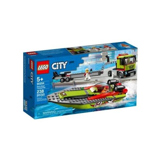 LEGO 60254 City Race Boat Transporter;Great Vehicles Building Kit (238 Pieces)
