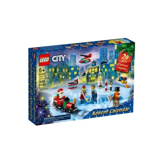 LEGO 60303 City Advent Calendar 2021 Building Set, Christmas Countdown Calendar for Kids (349 Pieces)