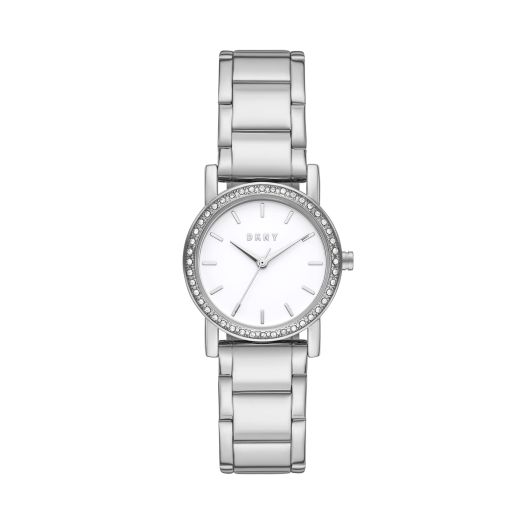 DKNY Women's Soho Quartz Stainless Steel Dress Watch, Color: Silver (Model: NY9203)