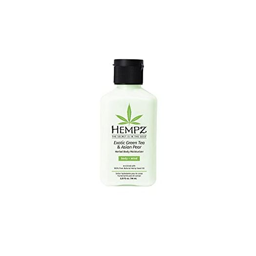 Hempz Exotic Natural Herbal Body Moisturizer with Pure Hemp Seed Oil, Green Tea and Asian Pear, 2.25 Fluid Ounce - Pure, Nourishing Vegan Skin Lotion for Dryness and Flaking with Acai and Goji Berry