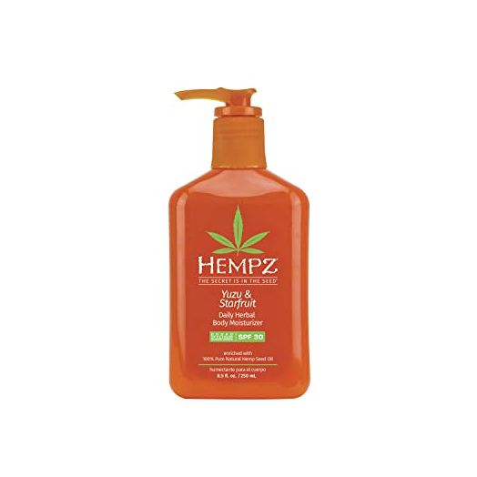 Hempz Yuzu & Starfruit Daily Herbal Lotion with Broad Spectrum SPF 30 - Fragranced, Paraben-Free Sunscreen and Moisturizer with 100% Natural Hemp Seed Oil for Women - Premium Skin Care Products