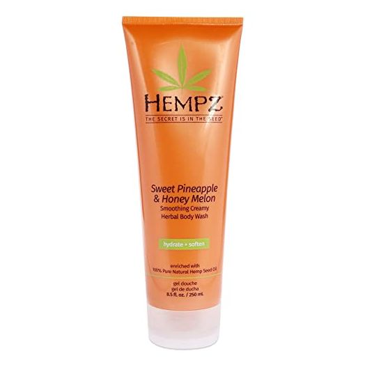 Hempz Herbal Body Wash for Women, Sweet Pineapple & Honey Melon, 8.5 fl. oz. - Creamy, Hydrating Body Wash with 100% Pure Hemp Seed Oil, Shea Butter, Vitamins A & E - Premium Shower and Bath Products