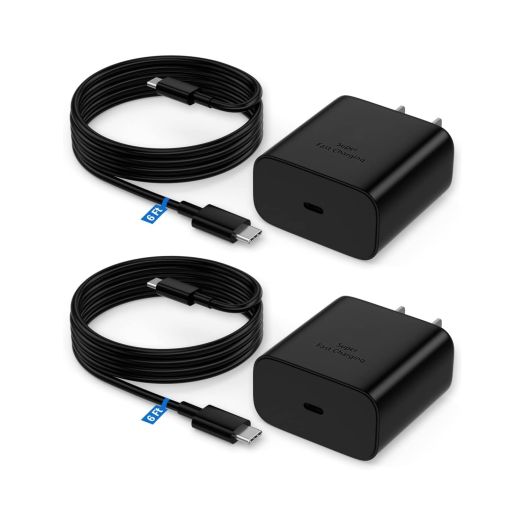 45W Samsung Super Fast Charger Type C 2 Pack for Samsung Galaxy S23 Ultra Charger S22 Ultra Charger S23/S23+/S22/S22+/S21/S20,Z Fold 4/Z Flip 4,Note 10/20,S8/S7/S7+,USB C Wall Charger with 6ft Cable