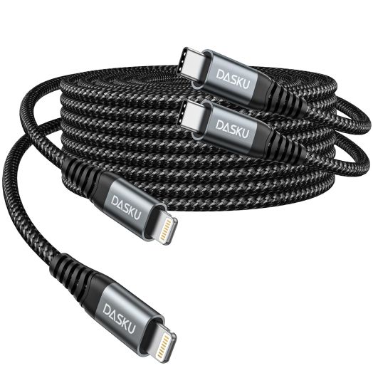 USB C to Lightning Cable 6FT 2Pack iPhone Charger Fast Charging Nylon Braided Long [Apple MFi Certified] Type C iPhone Charging Cord Compatible with iPhone 14/13/12/11/Pro/MAX/X/8/7/iPad and more