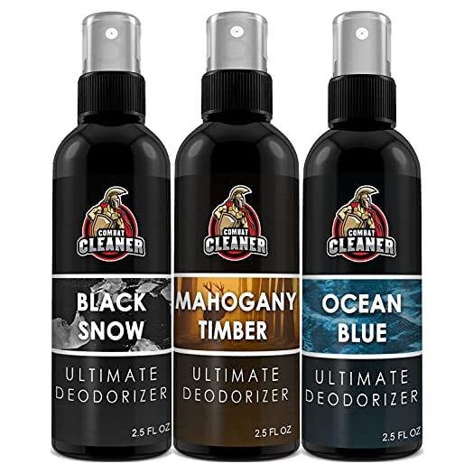 Shoe Deodorizer Spray | Disinfectant Foot Odor Eliminator, Air Freshener for Sneakers, Gym Bags, and Lockers | Men by Combat Cleaner