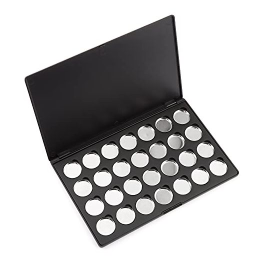 Allwon Empty Magnetic Eyeshadow Makeup Palette with 28Pcs 26mm Round Metal Pans