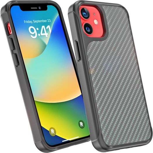 Phone REBEL iPhone 12 Mini Case [Rebel Series Gen-2] Premium Aramid Fiber, Strong MagSafe Compatible, Protective Shockproof Corners, Slim Fit Grip Cover 5.4 Inch 2020 (REBEL Black)