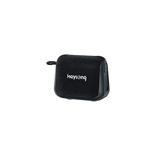 Heysong Waterproof Bluetooth Speaker, Portable Shower Speakers with Wireless Stereo Sound, IPX7, 24-Hour Playtime, BassUp Mini Speaker for Bedroom Accessories, Reading, Yoga, Travel, Gifts for Men