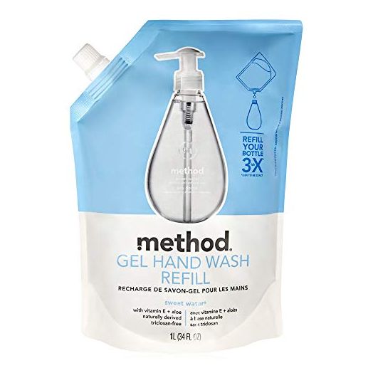 Method Gel Hand Soap Refill, Sweet Water, 34 oz, 1 pack, Packaging May Vary