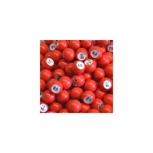 Hayes Specialties Corp. Red Raffle Balls Number 1 Set (1-500)