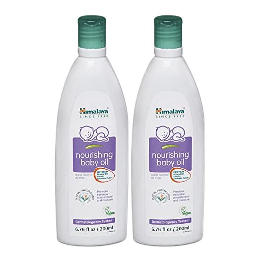 Himalaya Nourishing Baby Oil, Light & Non-Greasy for a Soothing Massage or Baby Bath, 6.76 oz, 2 Pack