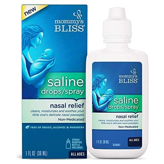 Mommy's Bliss Saline Drops/Spray Nasal Relief, 1 Fl Oz