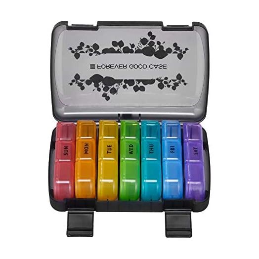Pill Organizer 3 Times a Day, FGcase Large Weekly Pill Case 7 Day, Daily Pill Box with 21 Compartments