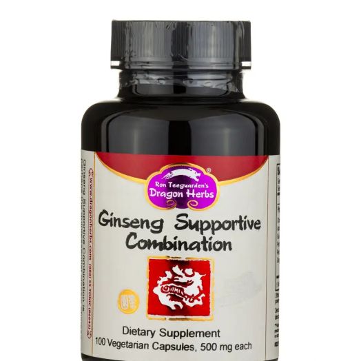 Dragon Herbs Ginseng Supportive Combination - 100 Vegetarian Capsules