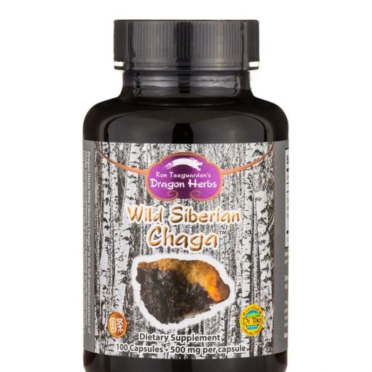 Dragon Herbs Wild Siberian Chaga 500 mg - 100 Capsules