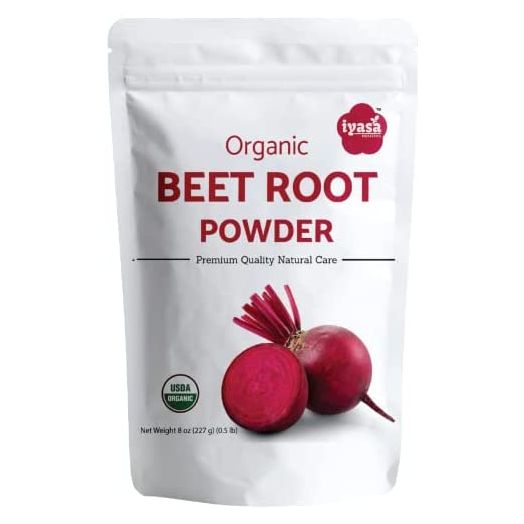 Organic Beet Root Powder, Plant Based, Vegan, Gluten Free Superfood, Boost Energy Blood Circulation. Natural Food Color for Baking and Cooking 8 oz 223 gm