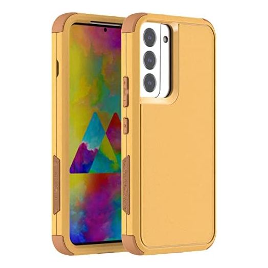 AICase for Galaxy S22 Case,Heavy Duty Rugged Pocket-Friendly Phone Case,Durable Military Grade Protection Shockproof/Drop Proof/Dust-Proof Protective Cover for Samsung Galaxy S22 6.1“ (Yellow)