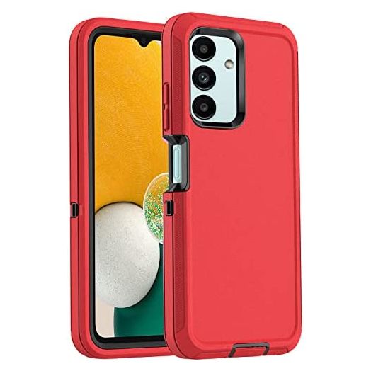 AICase for Galaxy A13 5G Case, Heavy Duty Drop Protection Full Body Rugged Shockproof/Dust Proof 3-Layer Military Protective Tough Durable Phone Cover for Samsung Galaxy A13 5G (Red/Black)
