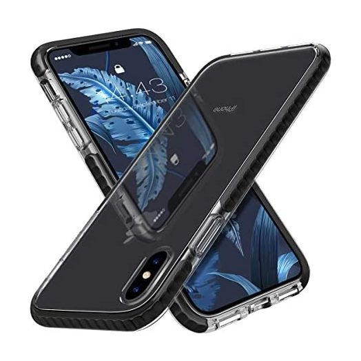 MATEPROX iPhone Xs Case Clear iPhone X Case Clear Thin Slim Anti-Yellow Anti-Scratches Cover Shockproof Bumper Case for iPhone Xs/X 5.8'' (Black)