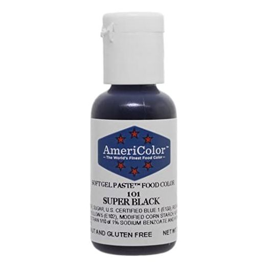 AmeriColor, Super Black, .75 Ounce Bottle, Soft Gel Paste Food Color