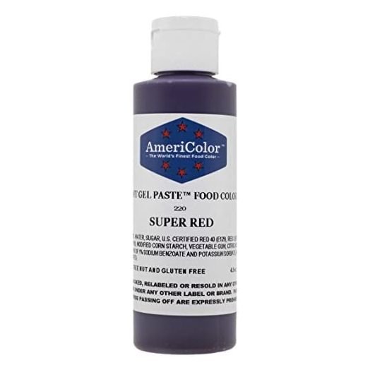 AmeriColor Soft Gel Paste Food Color, 4.5-Ounce, Super Red