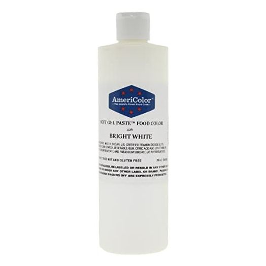Food Coloring AmeriColor, Bright White Soft Gel Paste, 20 Ounce