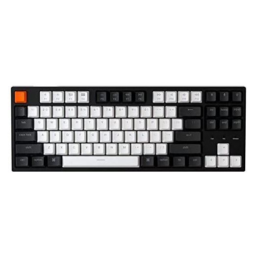 Keychron C1 Mac Layout Wired Mechanical Keyboard, Gateron G Pro Brown Switch, Tenkeyless 87 Keys ABS keycaps Computer Keyboard for Windows PC Laptop, White Backlight, USB-C Type-C Cable