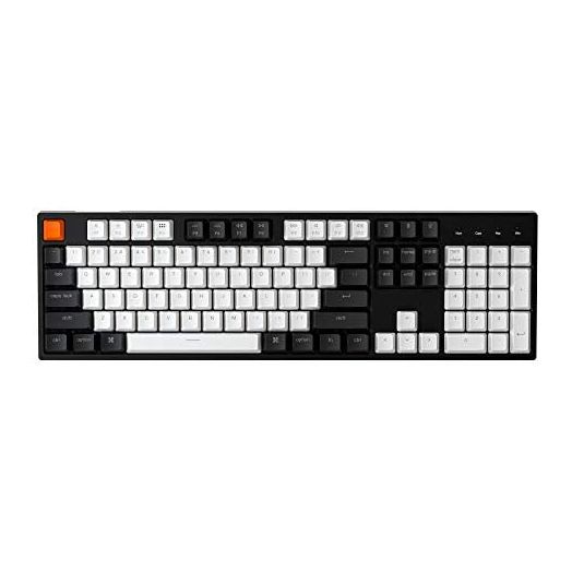 Keychron C2 Full Size 104 Keys USB Type-C Wired Mechanical Gaming Keyboard for Mac Layout, Gateron G Pro Brown Switch/RGB Backlight/Double-Shot ABS keycaps Computer Keyboard for Windows Laptop PC