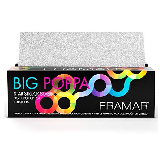 Framar Big Poppa Star Struck Silver Pop Up Hair Foil, Aluminum Foil Sheets, Hair Foils For Highlighting