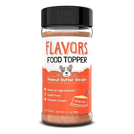 Flavors Food Topper and Gravy for Dogs - Peanut Butter Recipe, 3.1 oz. - Natural, Human Grade, Grain Free - Perfect Kibble Seasoning and Hydrating Treat Mix for Picky Dog or Puppy