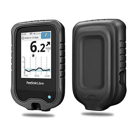 MEDMAX Silicone Case for Freestyle Libre 2 / Libre Reader, Lightweight Shockproof Anti Slip Protective Cover