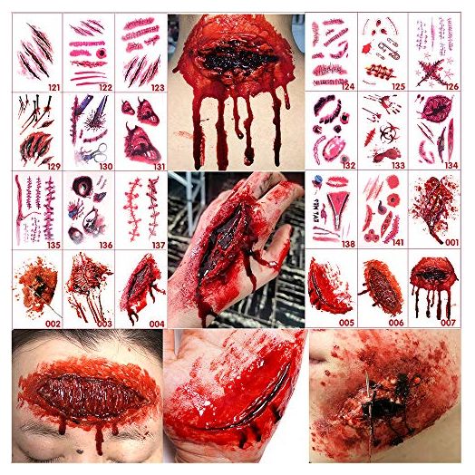 Halloween Tattoo Stickers Wound Tattoo Stickers Simulation tattoo tattoo scar tattoo tattoo knife simulation