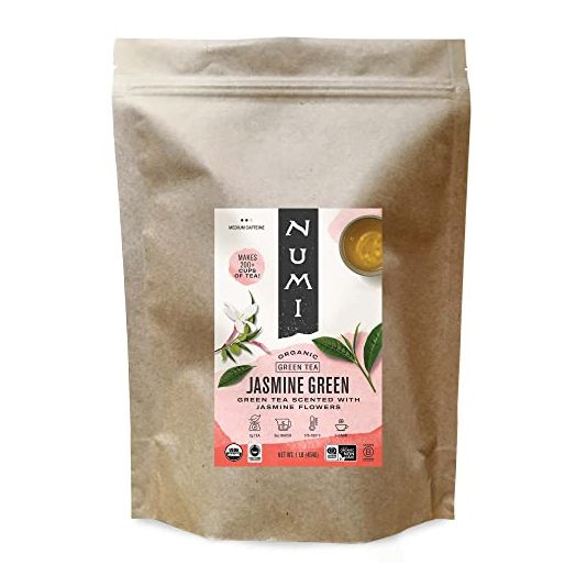 Numi Organic Tea Jasmine Green, 16 Ounce Pouch, Loose Leaf Tea (Packaging May Vary)