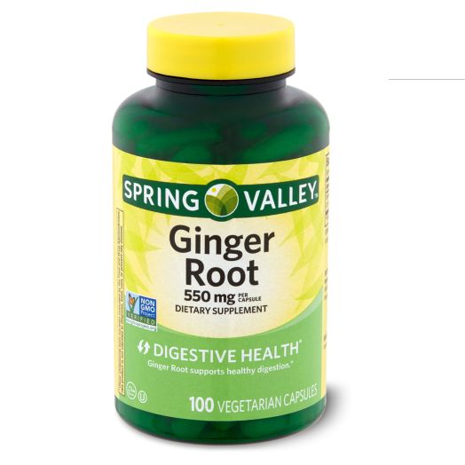 Spring Valley Ginger Root Capsules, 550 mg, 100 Ct