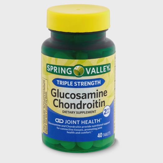 Spring Valley Triple Strength Glucosamine Chondroitin Dietary Supplement, 40 count