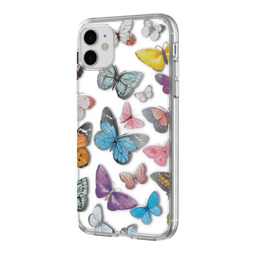 onn. Phone Case for iPhone 11/XR, Multicolored Butterflies