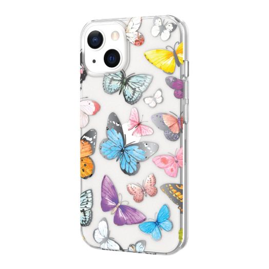 onn. Phone Case for iPhone 13, Multicolored Butterflies