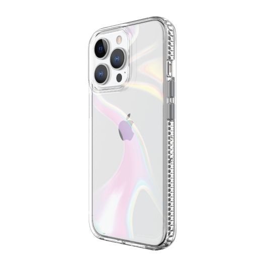 onn. Phone Case for iPhone 13 Pro, Iridescent Illusion