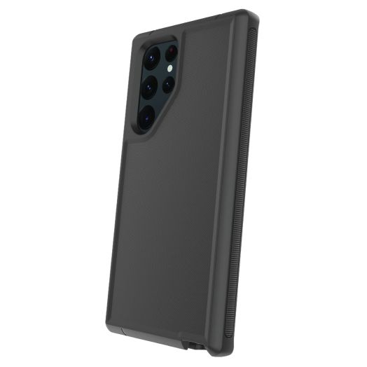 onn. Rugged Phone Case for Samsung Galaxy S22 Ultra 5G, Black