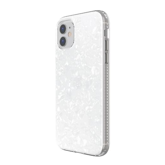 onn. Phone Case for iPhone 11, iPhone XR- White Pearl