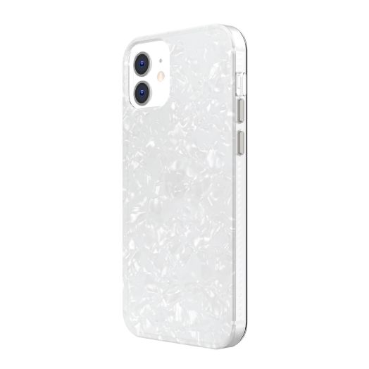 onn. Phone Case for iPhone 12, iPhone 12 Pro- White Pearl