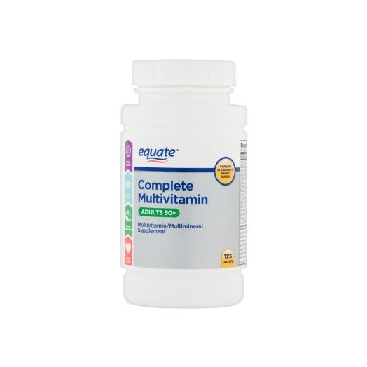 Equate Adults 50+ Complete Multivitamin Tablets, 125 Ct
