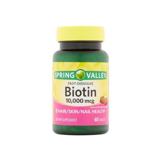 Spring Valley Biotin Fast Dissolve Tablets, 10000 mcg, 60 Ct