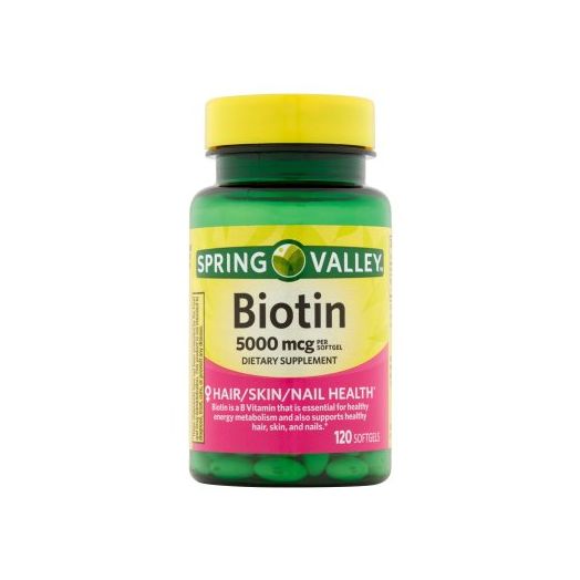 Spring Valley Biotin Softgels, 5000 mcg, 120 Ct